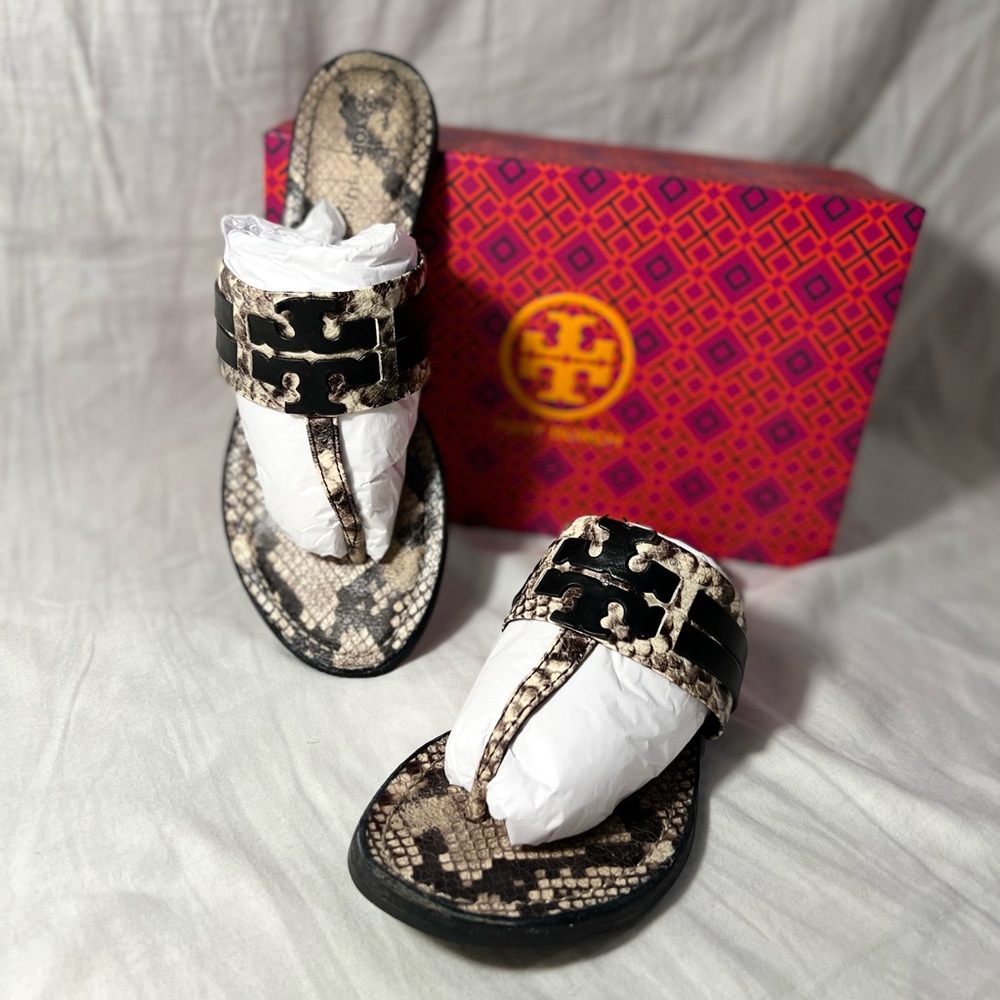 Tori Burch Leather Saddle Sandals